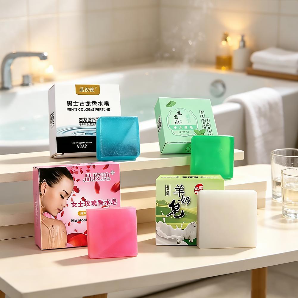 Soap Making Goats Milk - 4pcs/set Hand Make Soap Rose,Cologne,Goat Milk,Floral