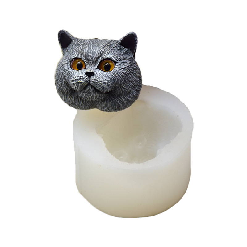 Soap Making Equipment - Silicone Mold Short-haired Cat Shaped Handmade