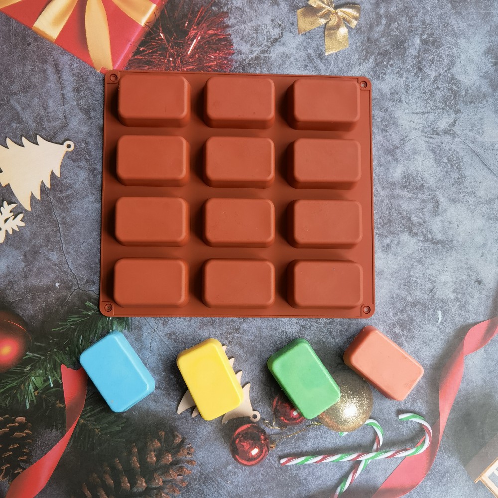 Soap Making Things - 12 Cavity Square Silicone Soap Mold