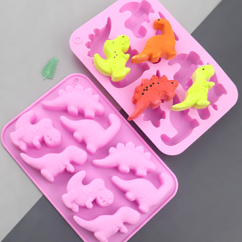 Soap Making Supplies Australia - Blues Wholesale 8 Dinosaurs Cartoon Silicone