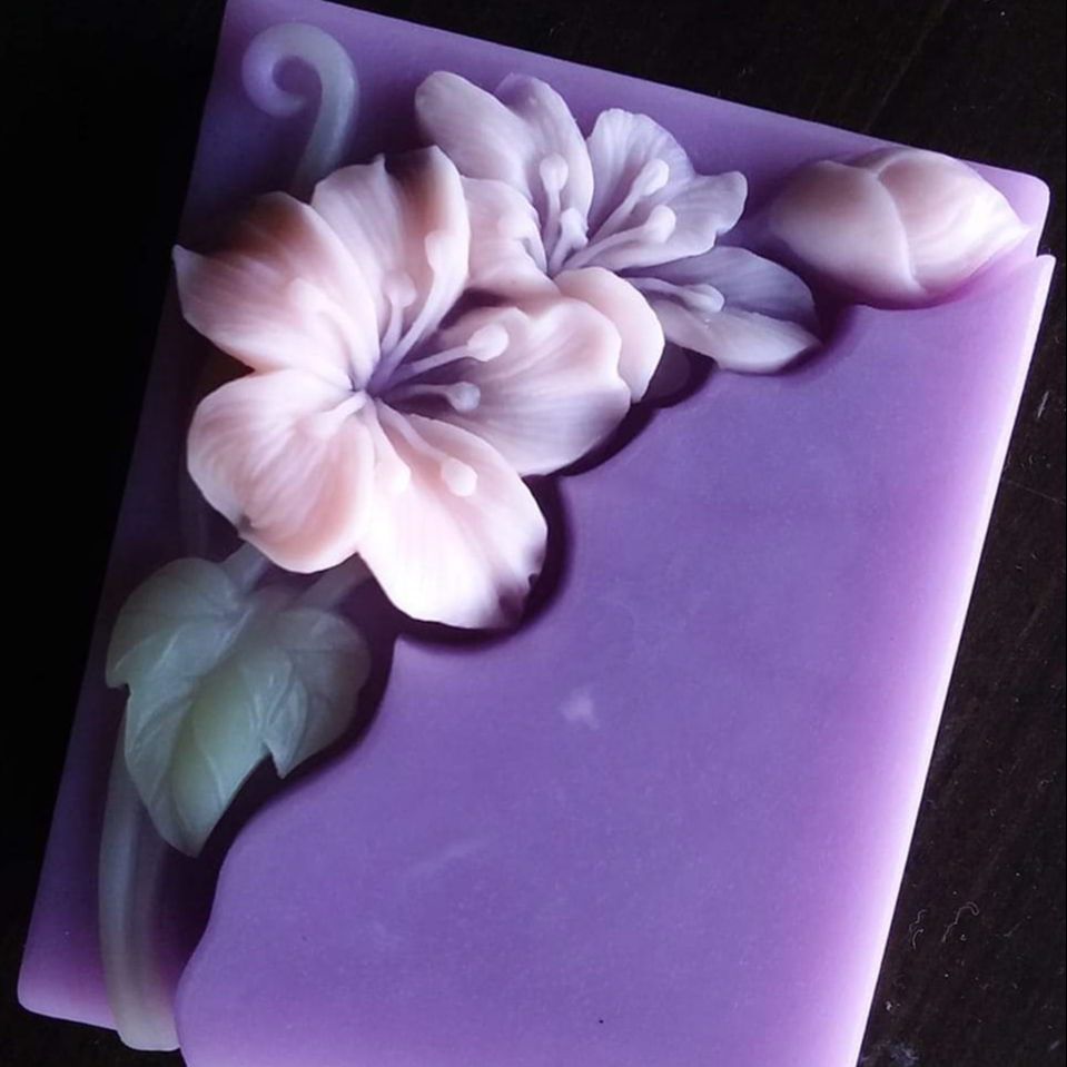 Pretty Floral Soap Mold Rectan - огляд і ціна Soap Making Process
