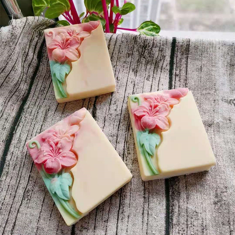 Pretty Floral Soap Mold Rectan - огляд і ціна Soap Making Process