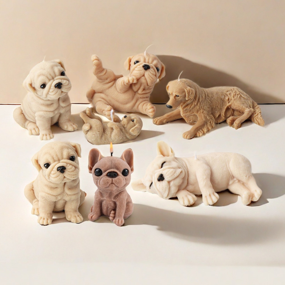 3D Dog Silicone Candle Molds S - огляд і ціна Soap Making Chemical