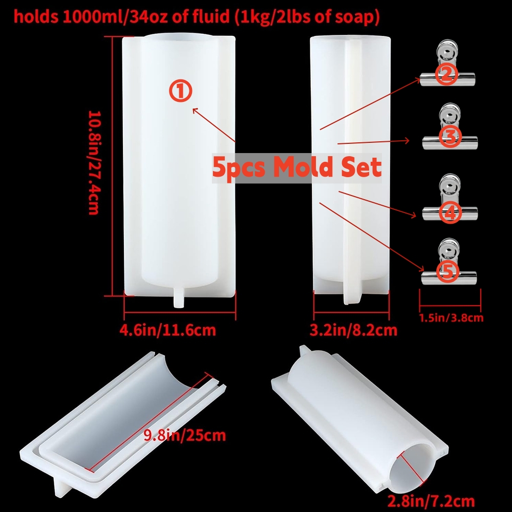 Big Cylinder Tube Soap Mold wi - огляд і ціна Soap Making Book