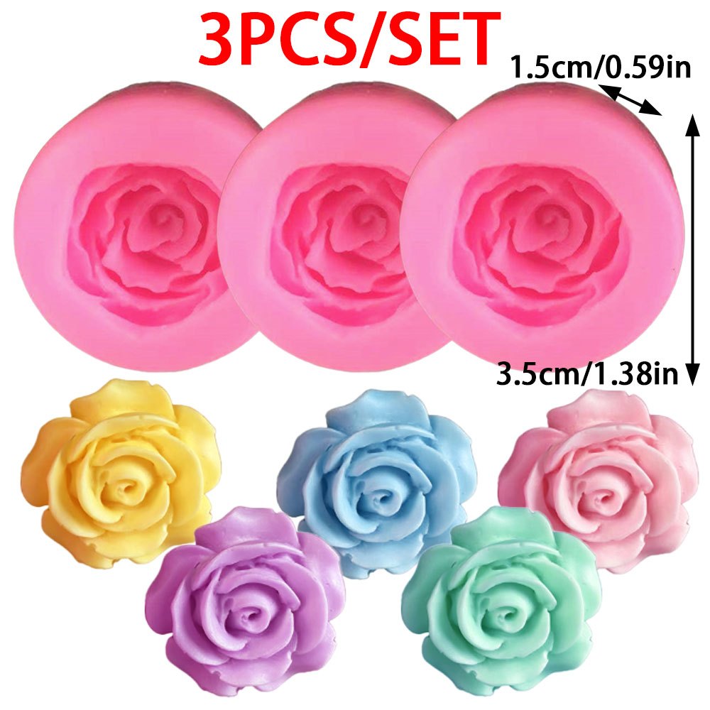 3pcs 3D Rose Flower Silicone M - огляд і ціна Soap Making Kit Amazon