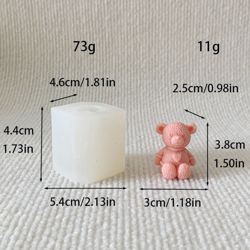Mini Love Bear Candle Silicone - огляд і ціна Soap Making Things