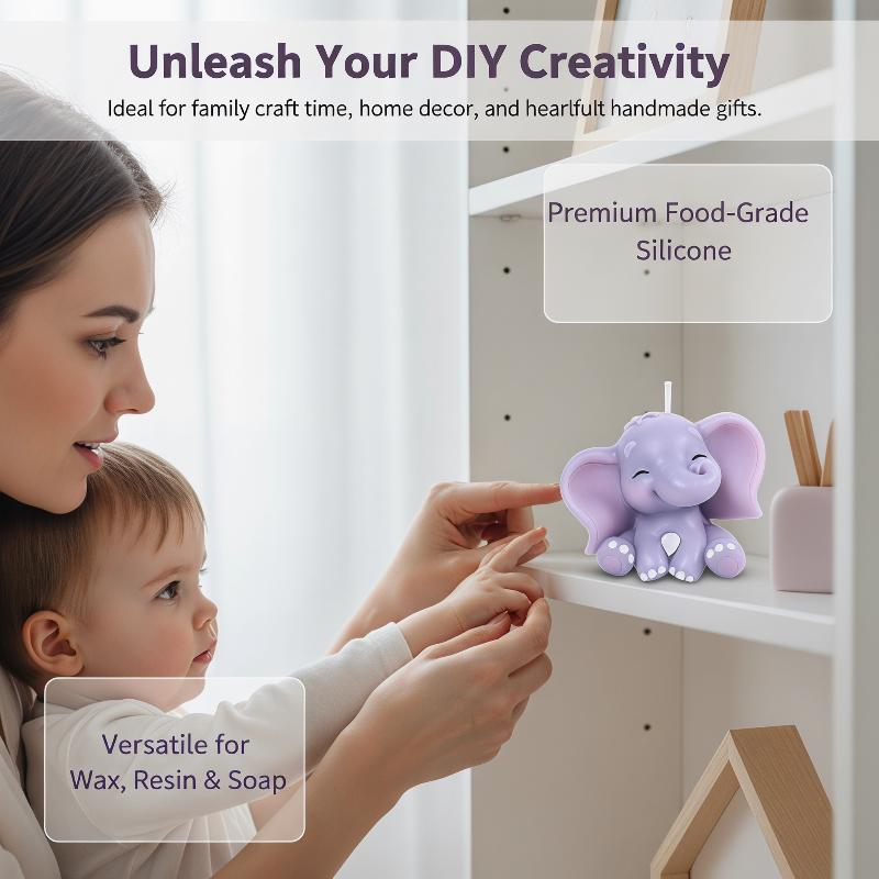 Cute 3D Elephant Silicone Cand - огляд і ціна Soap Making Equipment