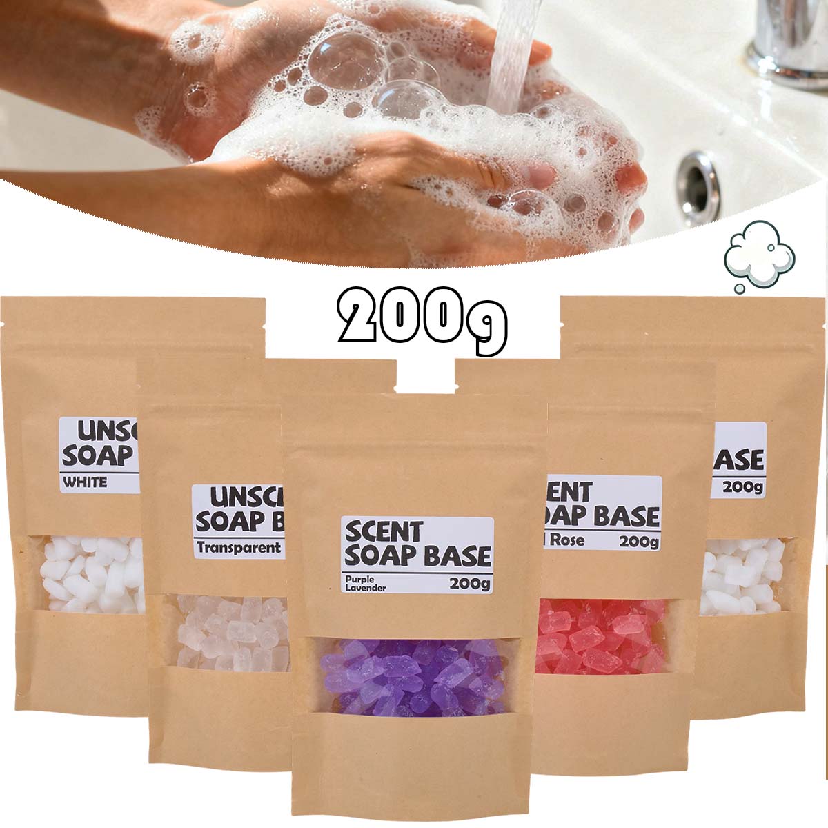 200g Scented Soap Base Glyceri - огляд і ціна Soap Making Goats Milk