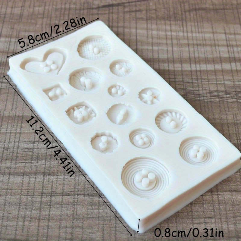 Buttons Shape Silicone Mold Si - огляд і ціна Soap Making Equipment