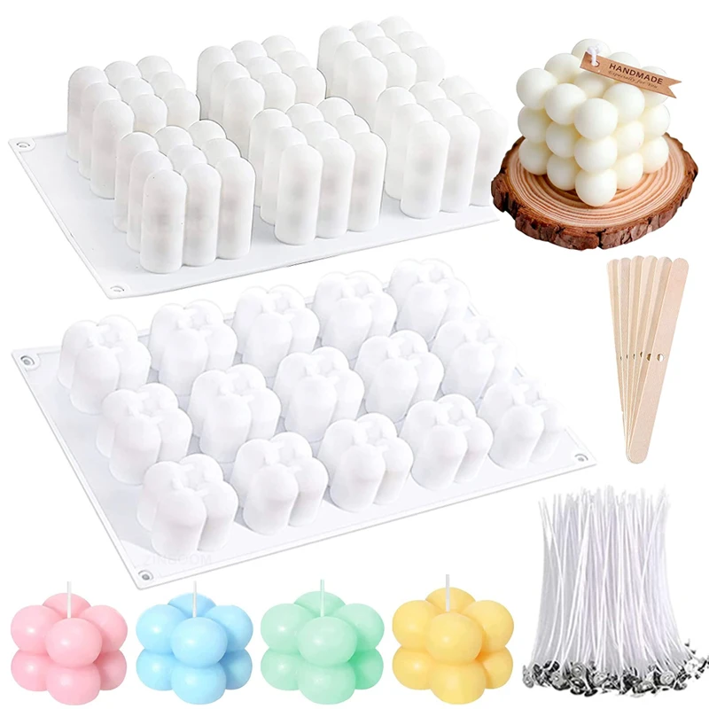3D Bubble Cube Candle Silicone - огляд і ціна Soap Making Kit Amazon