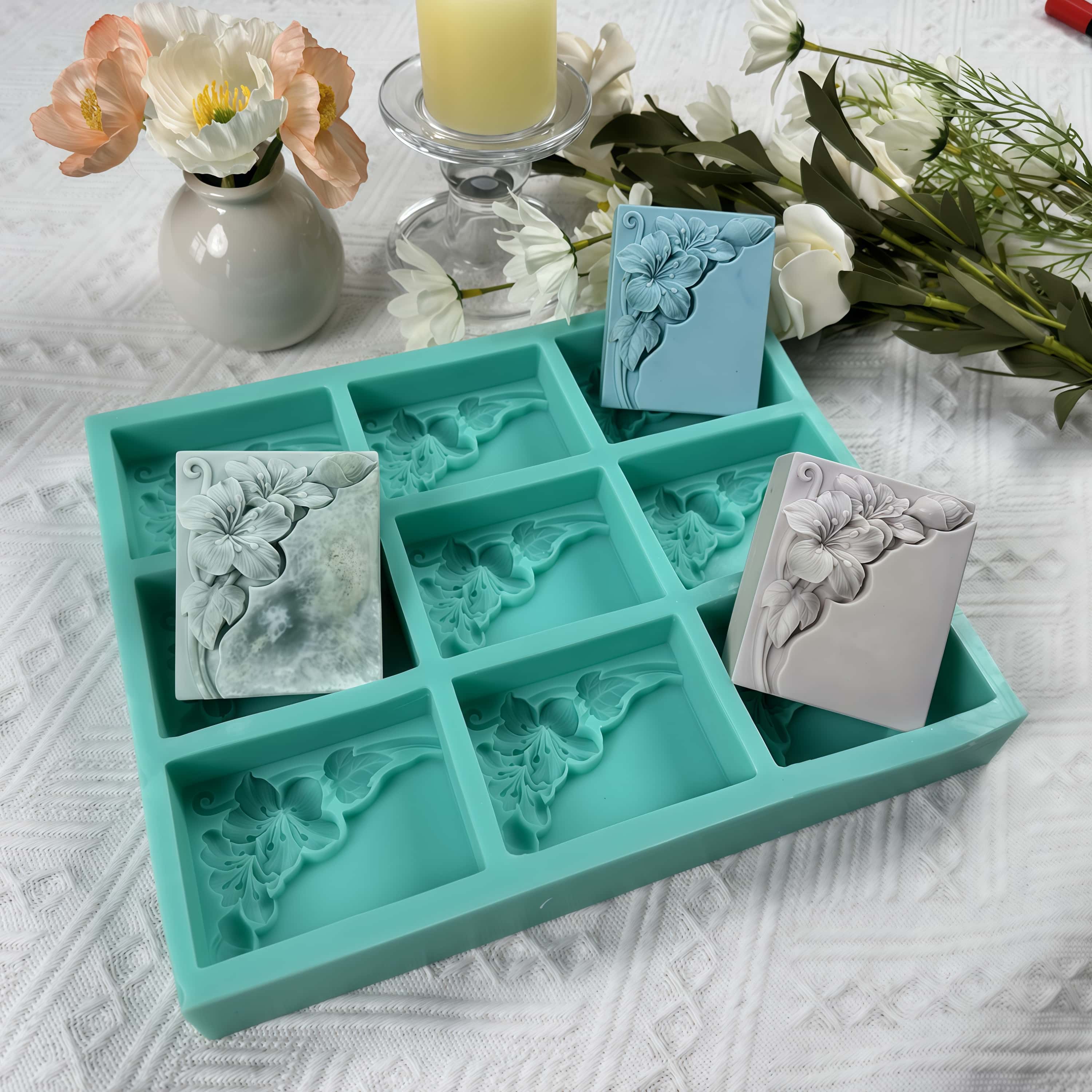 9 Cavities Tung Flower Soap Mo - огляд і ціна Soap Making Book