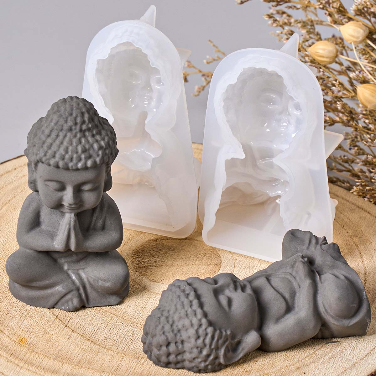 3D Buddha Silicone Candle Mold - огляд і ціна Soap Making Process
