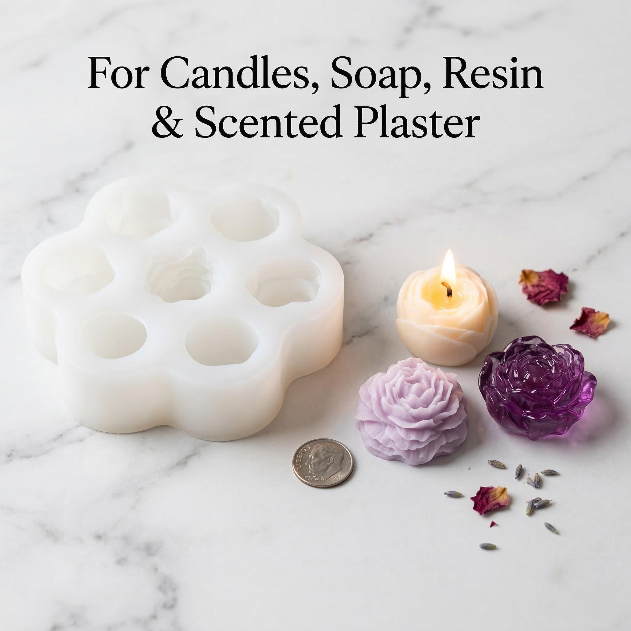 3D Rose Flower Silicone Candle - огляд і ціна Soap Making Kit Amazon
