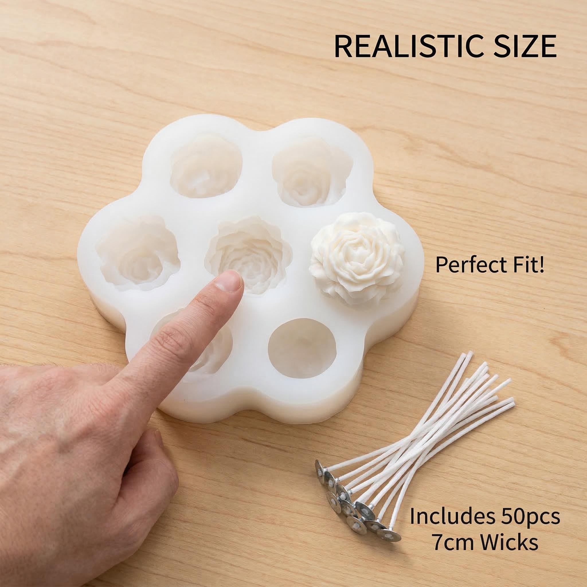 3D Rose Flower Silicone Candle - огляд і ціна Soap Making Kit Amazon