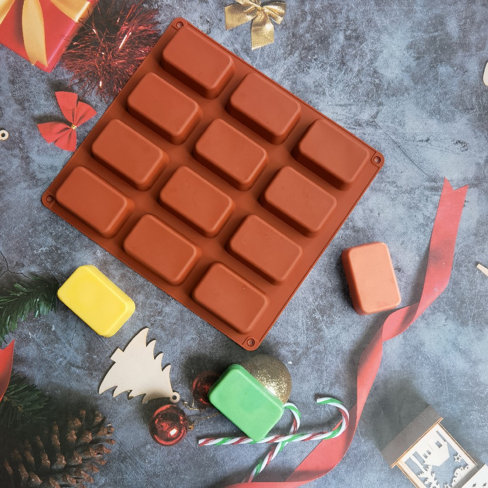 12 Cavity Square Silicone Soap - огляд і ціна Soap Making Things