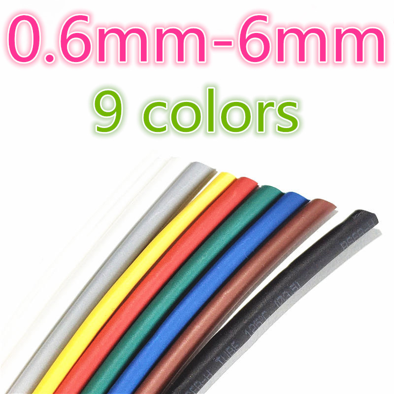 1/3/5meter 2:1 9 Colors 0.6mm  - огляд і ціна Shrink Wrap Pvc